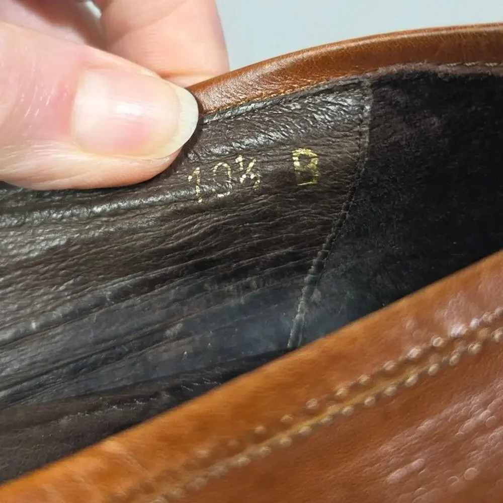 Amalfi Vintage Brown Leather Woman's Loafers Size 10.5